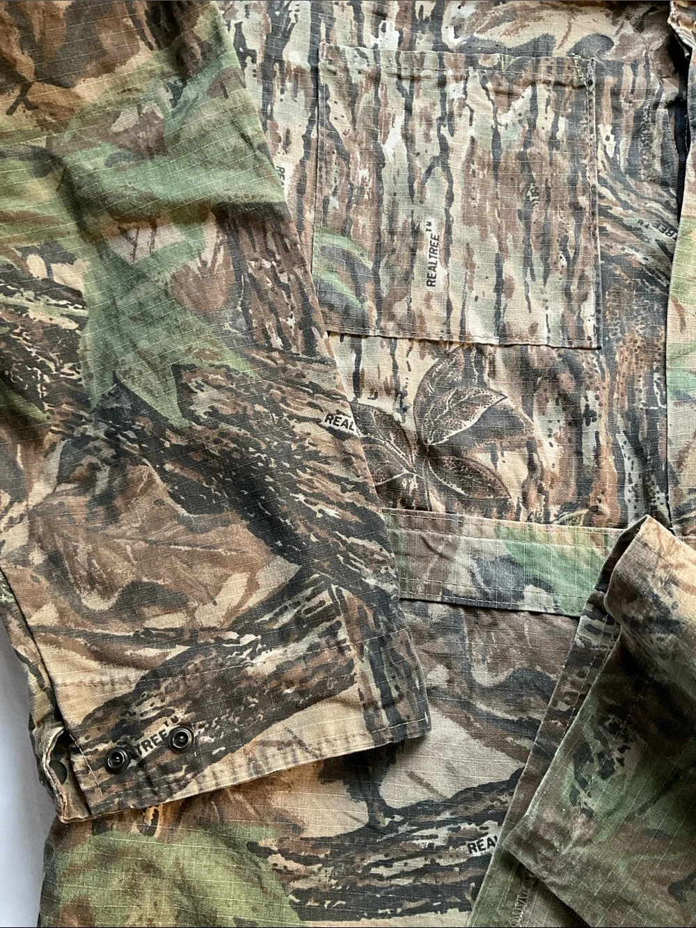 Camouflage REALTREE Hunting Coveralls in Green & Brown